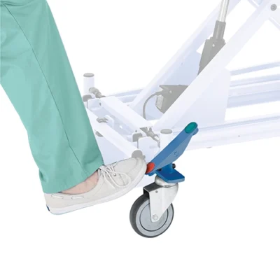 The Olympic Versa-Lift Quick-Lock model features central locking brakes